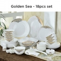 European Lourve Dinnerware Golden Sea 18Pcs set