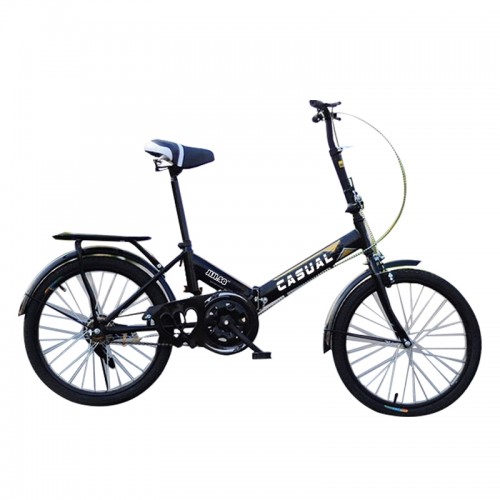 Casual Foldable Bicycle in Black (20 Inch-Single Gear)