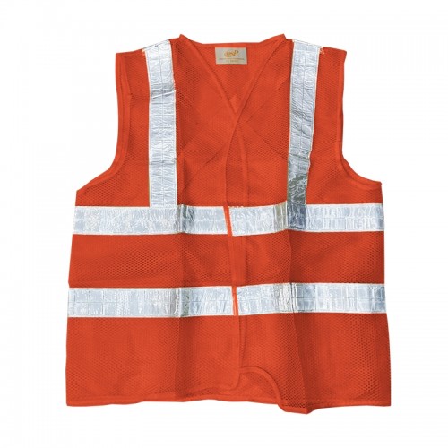 Safety Vest with silver tape (Orange)