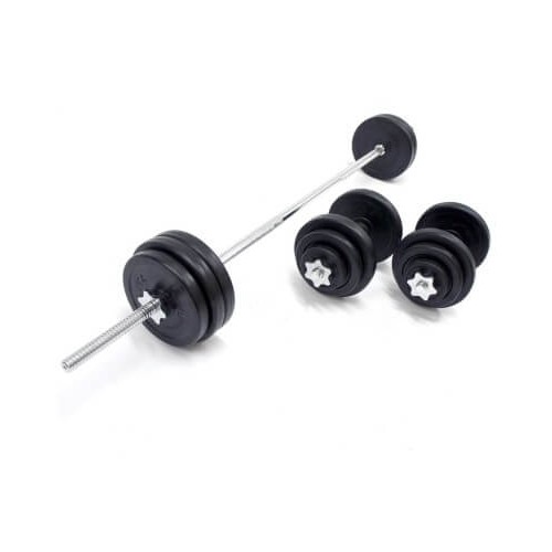 Rubberised 50KG Barbell and Dumbbell Sets