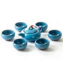 Basic Ceramic 6PCs Teapot Set (Blue)