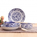 Hand-Painted Blue & White Ceramic Dining Set【青花 7件套】