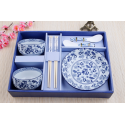 Hand-Painted Blue & White Ceramic Dining Set【青花 7件套】