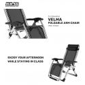 (Folding & Reclining) Velma Reclining Leisure Chair in Black