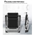 (Folding & Reclining) Velma Reclining Leisure Chair in Black