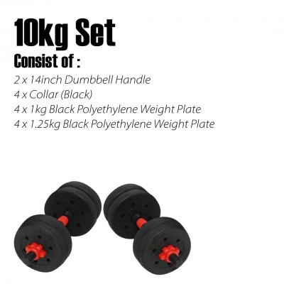 Black Versatile Dumbbell Set