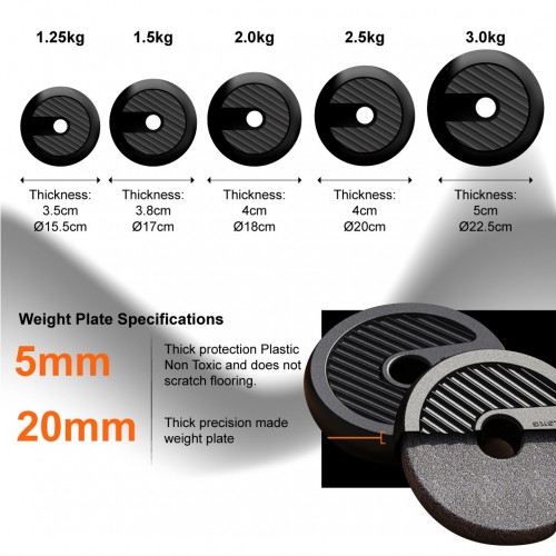FED 3 in 1 Adjustable Dumbbell