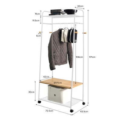 Linnea Clothes Rack with Shoe Storage