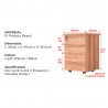 ROVIX Mobile Pedestal in Light Walnut