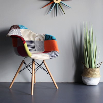 EAMES Patchwork Replica Chair with Armrest