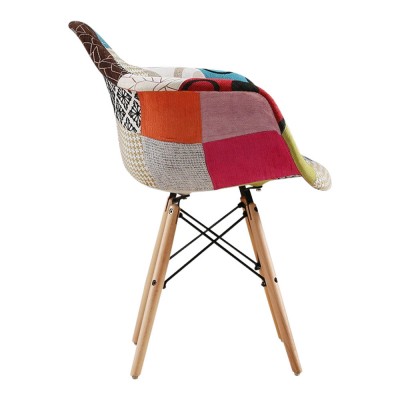 EAMES Patchwork Replica Chair with Armrest