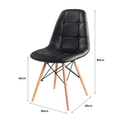 EAMES Leather Cushioned Chair