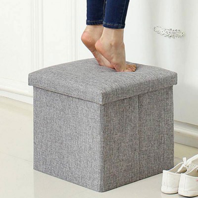 Fabric Footstool with Storage