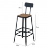RT-02 Bar Stool with Backrest RT-02 Bar Stool with Backrest