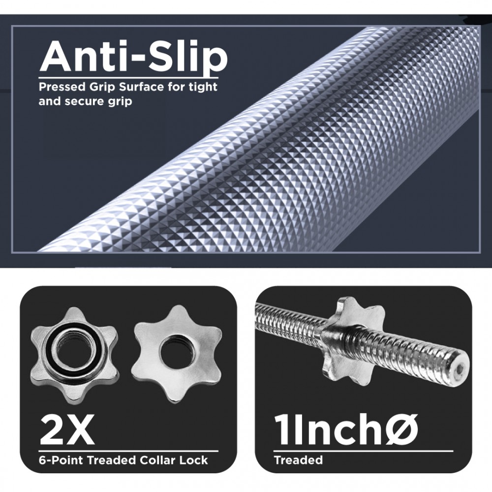 FITNET Straight Barbell Bar - JIJI.SG