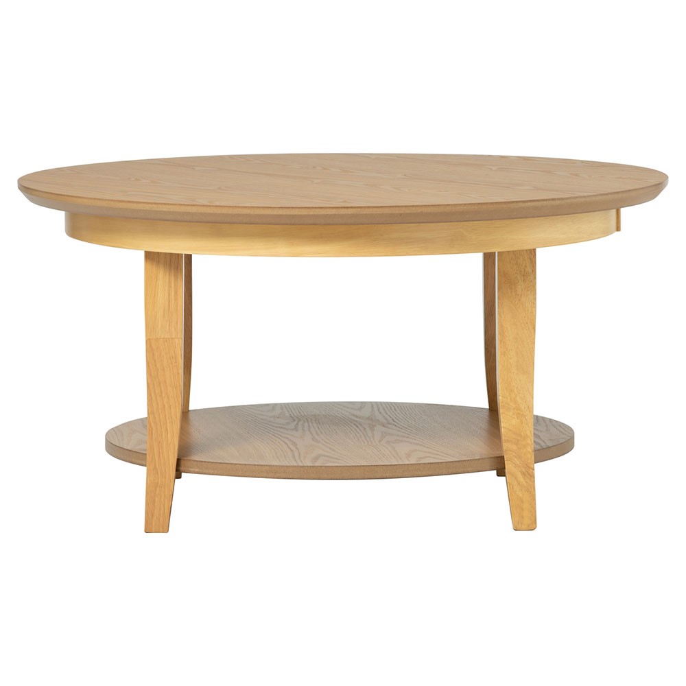 light oak round coffee table