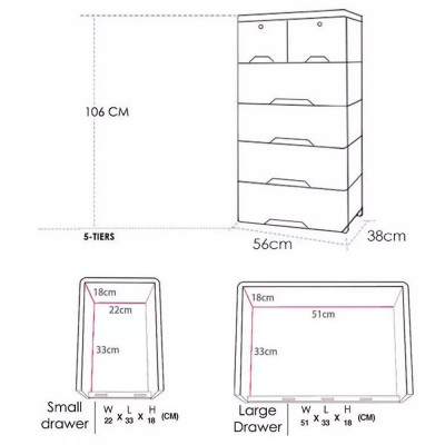 MODERN-XL Kids Chest of Drawers