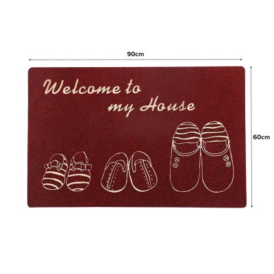 Three-Slippers Door Mat