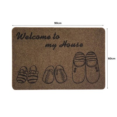 Three-Slippers Door Mat