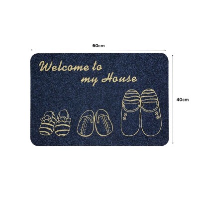 Three-Slippers Door Mat