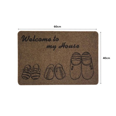 Three-Slippers Door Mat