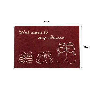 Three-Slippers Door Mat