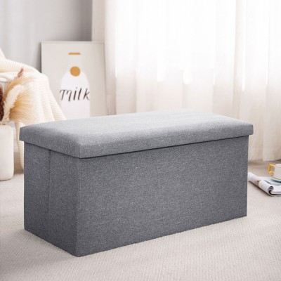 Fabric Footstool with Storage