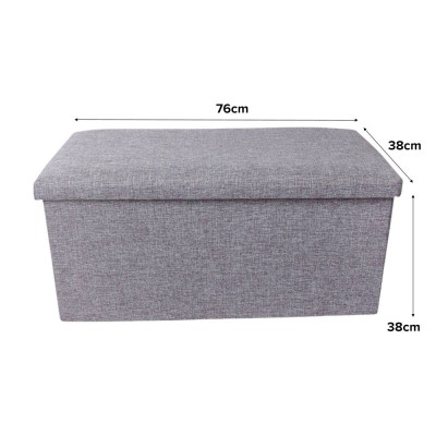 Fabric Footstool with Storage