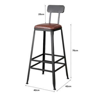 RT-02 Bar Stool with Backrest RT-02 Bar Stool with Backrest