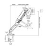 VISIONSWIPE Single Gas Cylinder Monitor Arm - JIJI.SG
