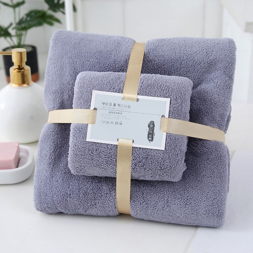 YAWAI Coral Fleece Bath Towel Set - JIJI.SG