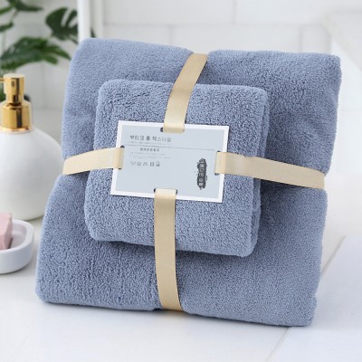 YAWAI Coral Fleece Bath Towel Set