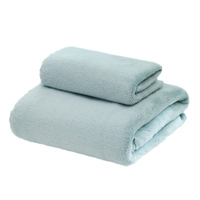 YAWAI Coral Fleece Bath Towel Set