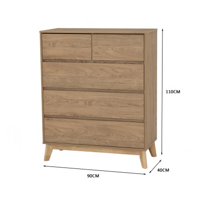 DAKO Chest of 5 Drawers