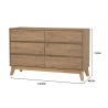 DAKO Chest of 6 Drawers