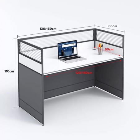 ALPHA N-Panel Partition Work Station