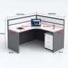 ALPHA L-Panel Partition Work Station - JIJI.SG