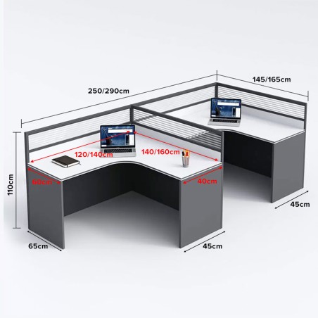 ALPHA F-Panel Partition Work Station