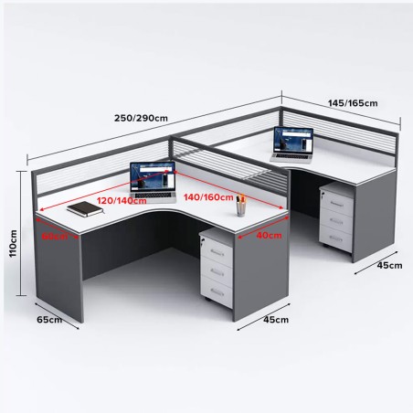 ALPHA F-Panel Partition Work Station