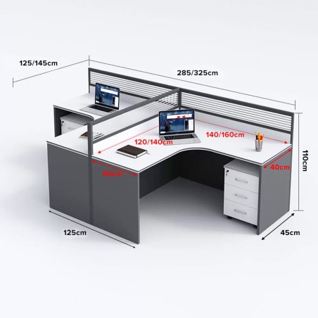 ALPHA T-Panel Partition Work Station