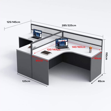 ALPHA T-Panel Partition Work Station