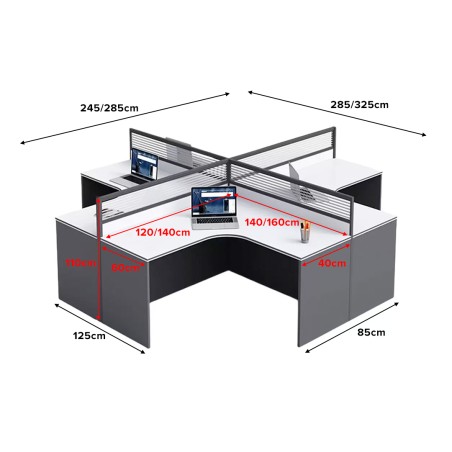 ALPHA X-Panel Partition Work Station