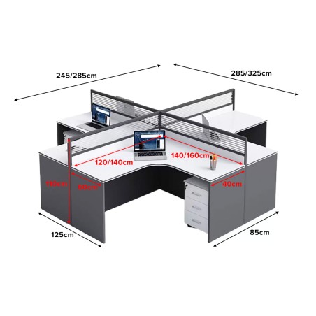 ALPHA X-Panel Partition Work Station