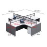 ALPHA X-Panel Partition Work Station
