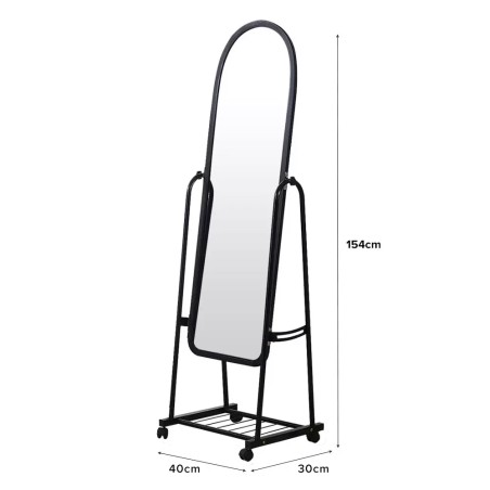 BASIC Standing Mirror with Castors