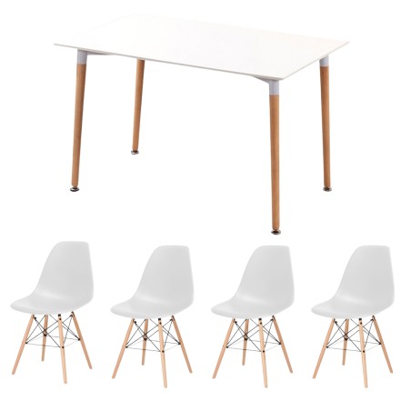 EAMES Dining Table and 4 Chairs