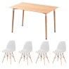EAMES Table and 4 Chairs - JIJI.SG