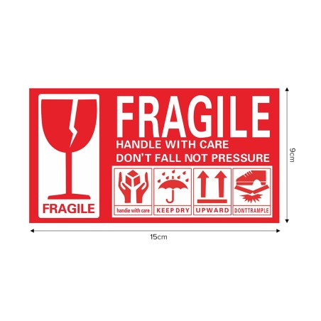 ONES WARNING Fragile Label Sticker