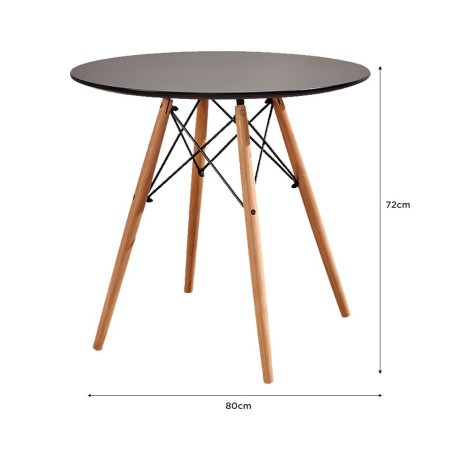 SOREN/EAMES Round Table and 2 Chairs
