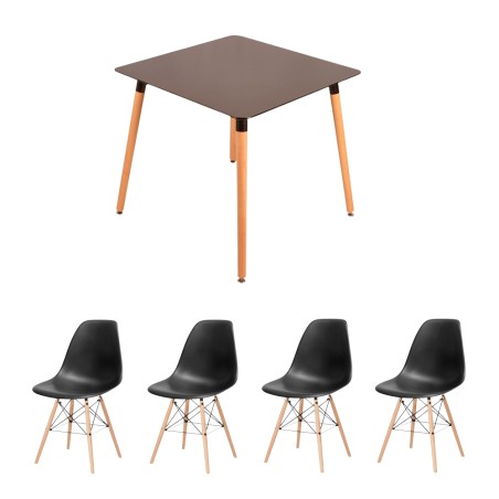 CONRAD/EAMES Table and 4 Chairs